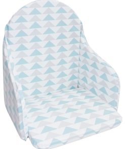 Coussin de chaise PVC Géométrique Aqua, Gris - Bleu