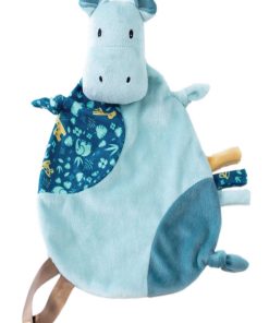 Doudou attache sucette Nini l'hippo Zanimo - Bleu