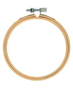 3 anneaux de broderie en bois 10 cm - N/A