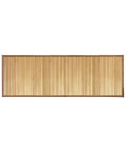 Tapis De Bain En Bambou Brun Clair 53 X 152 Cm - Beige