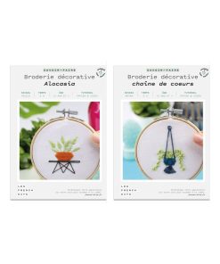 Coffrets 2 Broderies décoratives - Plantes d'intérieur 2 - N/A