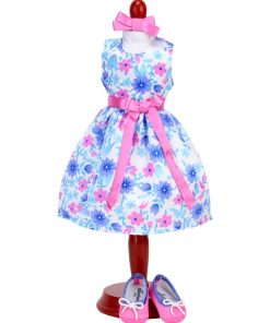 Sophia's - Poupée 14,5" - Robe de soirée en satin, nœud à cheveux et ballerines - N/A