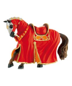 Figurine cheval tournoi rouge - N/A