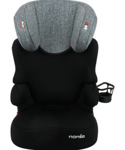 Rehausseur Enfant Befix Groupe 2/3 (15-36kg) Avec Porte Gobelet - 4 Étoiles Adac - Silver - Gris chiné