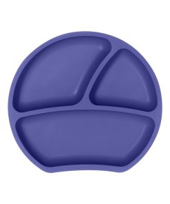 Assiette ventouse en silicone - Violet