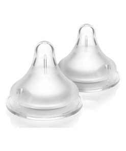 Lot de 2 tétines Natural Wave® spécial allaitement débit lent - Blanc