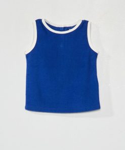 Débardeur uni en éponge - bleu