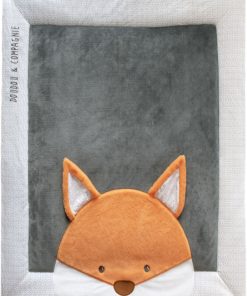 Tapis de jeu Tapidou renard (100 x 100 cm) - Gris