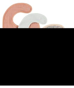 3 bavoirs LOVELY LEAVES mix gris - Gris