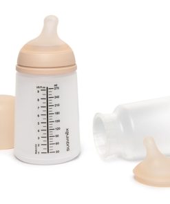 Coffret biberon débit moyen Zerø.Zerø et accessoires (270 ml) - Rose