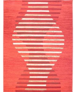 Tapis salon 160x225 LAHEL Rouge fabriqué en Europe Exclusivité idéal pour Salon - Rouge