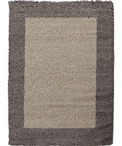 Tapis shaggy 240x340 SHAGGY FUZ Marron OEKO TEX idéal pour Salle à manger - Marron