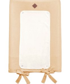Housse de matelas à langer en gaze de coton, Jeanne - Marron noisette