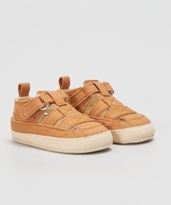 Sandales fermées en toile - Beige