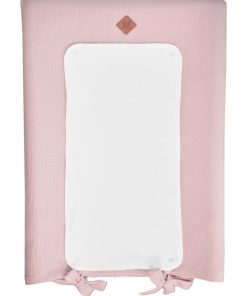Housse de matelas à langer en gaze de coton, Jeanne - Vieux rose
