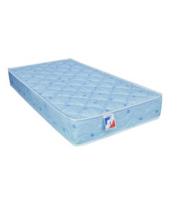 Matelas Bébé 100% Coton hypoallergénique en Mousse FERME Fabriqué en France Couleur Bleu, - Bleu azur