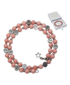 Bracelet d'allaitement - Quartz Rose Teintée - Rose