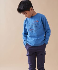 T-shirt en coton BIO, royal - Bleu