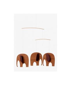 flensted Mobiles' 3 Bebes Elephants En Bois - Marron