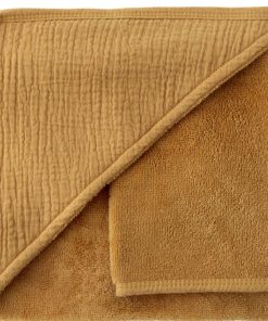 Cape de bain + gant bambou noisette (70 x 70 cm) - Marron