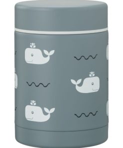 Thermos alimentaire Baleine bleue (300 ml) - Gris foncé