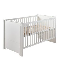 ROBA Lit bébé évolutif "Maxi" - 70x140 - Convertible - Réglable en hauteur - Blanc - Blanc