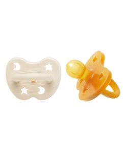 Lot de 2 tétine ronde Milky white et Natural 3-36 mois - Multicolore