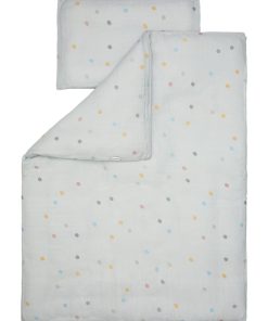 Linge de lit en mousseline coton multicolore - Gris Multicolore
