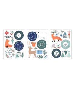 Formes découpées cartonnées et autocollantes - Noël - N/A