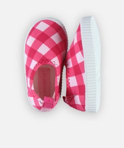 Chaussures de bain à carreaux - Rose