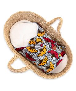 Gigoteuse d'emmaillotage en coton, Wax Fleurs de mariage - Rouge