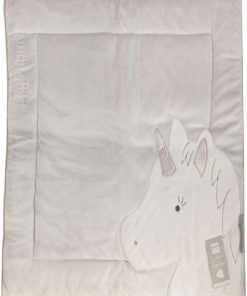 Tapis de jeu Tapidou Ma jolie licorne argent (100 x 100 cm) - Gris