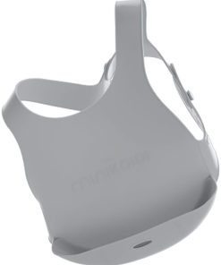 Bavoir récupérateur en silicone - Gris