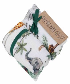 Lot De 2 Langes En Bambou, Safari - N/A