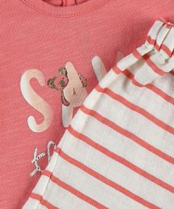 Set t-shirt + short en coton BIO, - Rose