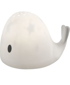 Veilleuse projecteur baleine Moby - Blanc
