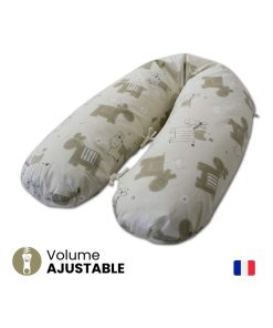Coussin d'allaitement Bourriquet RECHARGEABLE : Volume Ajustable - Beige