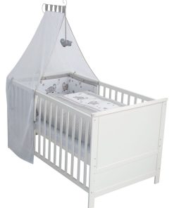 ROBA Lit bébé évolutif complet "Jumbotwins" - 70x140 + Équipement Complet - Blanc