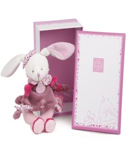 Coffret peluche hochet Cerise le lapin rose - N/A