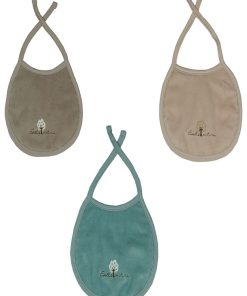 Eveil Et Nature Lot De 3 Bavoirs Naissance Coton Bio - Multicolore