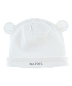 Bonnet naissance jersey Bio chiné - Blanc