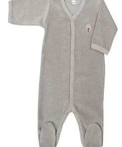Eveil Et Nature Pyjama Velours Coton Bio - Mauve