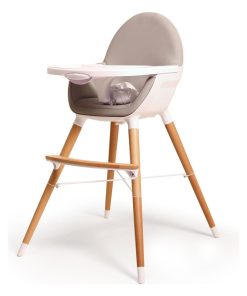WEBABY - Chaise haute Blanc et Gris - Gris