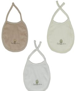 Eveil Et Nature Lot De 3 Bavoirs Naissance Coton Bio - Multicolore