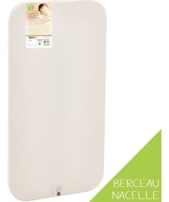 Matelas berceau et nacelle imperméable 38x78 cm - Ecru