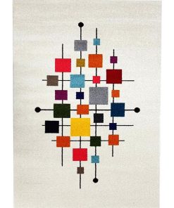 Tapis salon 200x290 DOURTA Multicolore OEKO TEX Exclusivité idéal pour le salon - Multicolore