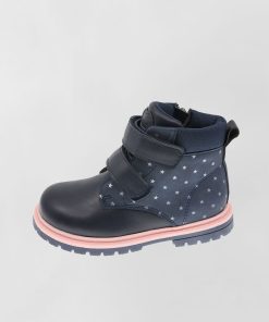 Boots type montagne 'étoiles' - Bleu marine
