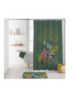 Rideau de douche Modele Paon équatorial - Vert
