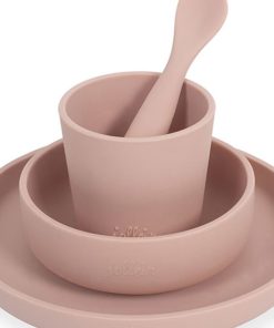 Coffret repas en silicone rose pâle - Rose pâle