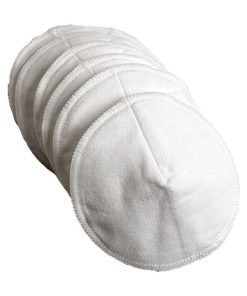Lot de 6 Coussinets d'allaitement Lavables Coton - Blanc